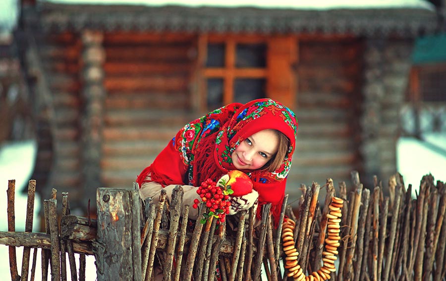 Sexy girl Women in Slavic costumes in Urmia