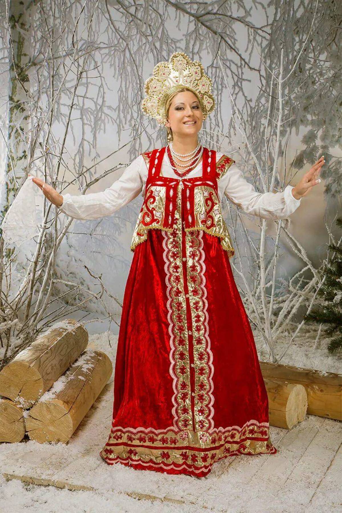 Girls in Slavic costumes in Urmia