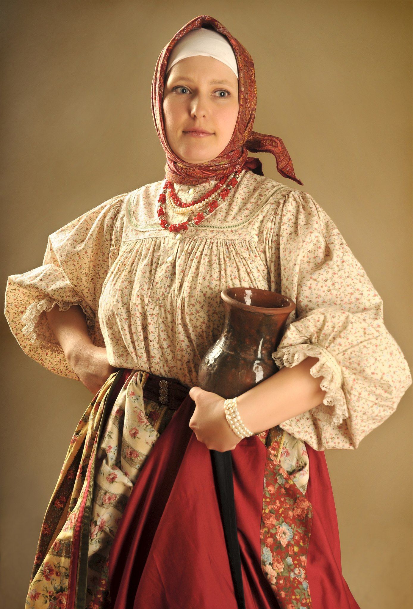 Girls in Slavic costumes in Urmia