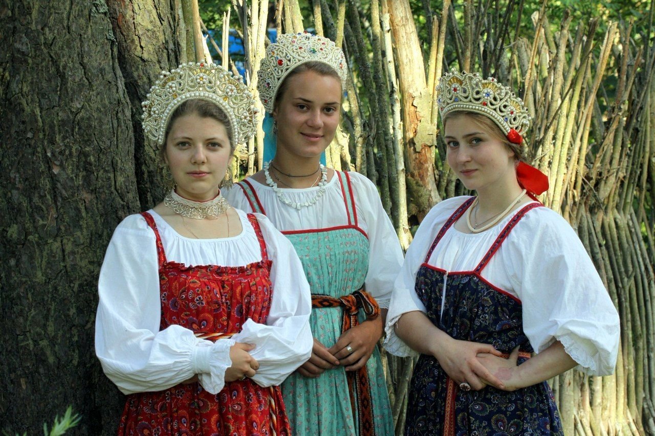 Sexy model Girls in Slavic costumes in Urmia